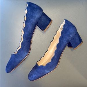 Kensie Aubree Suede Scalloped Pumps/Flats